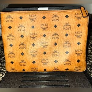 MCM crossbody clutch